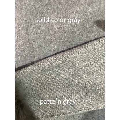 Elegant Wool Blend Coat for Women – Fur Patchwork Long Office Overcoat 2025 Fashion