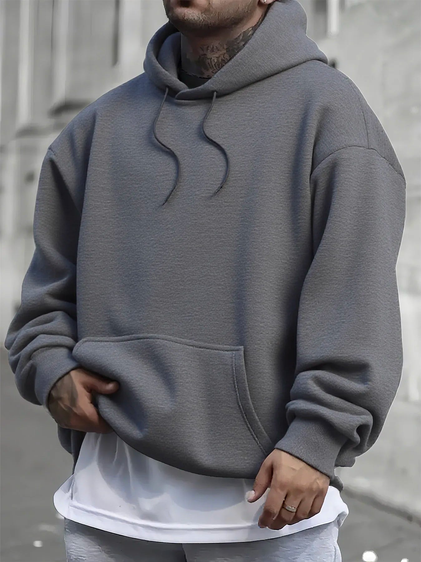 Halloween Ghost Print Men’s Hoodie – Casual Streetwear Pullover for Autumn and Winter