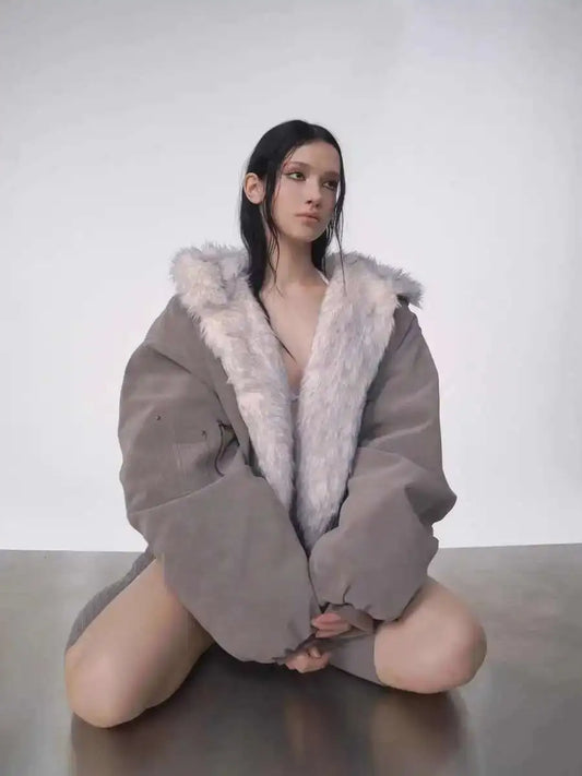 Furry Hooded Winter Coats