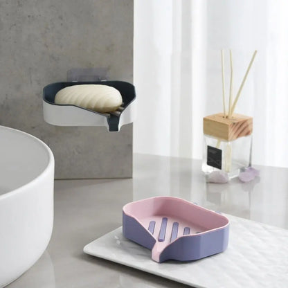 New Transparent Plastic Wall Mounted Drain Soap Box