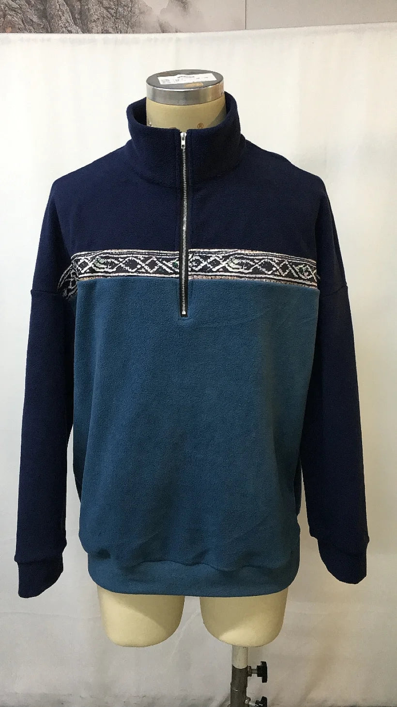 2025 Mens Fluffy Polar Fleece Hoodie Winter Loose Unisex Pullover Embroidery Hip Hop Sweatshirt Basic Tops For Men