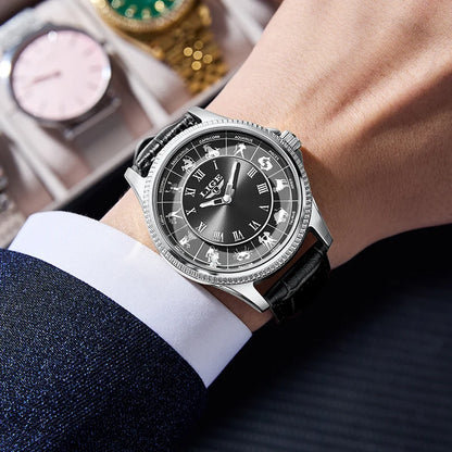 30m Water Resistance Genuine Leather Mens Luxury Quartz Watches