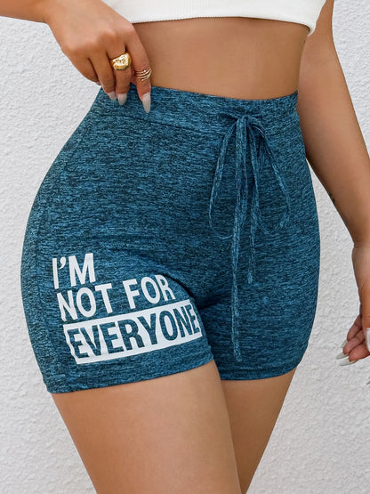 String Up High Waist Simple Casual Shorts
