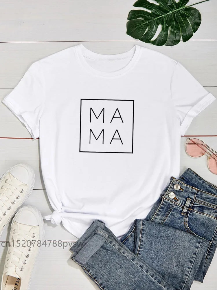 Mama Baby Family Matching Outfits Funny Women S T Shirt Mother And Daughter Tops Mommy Me Clothes