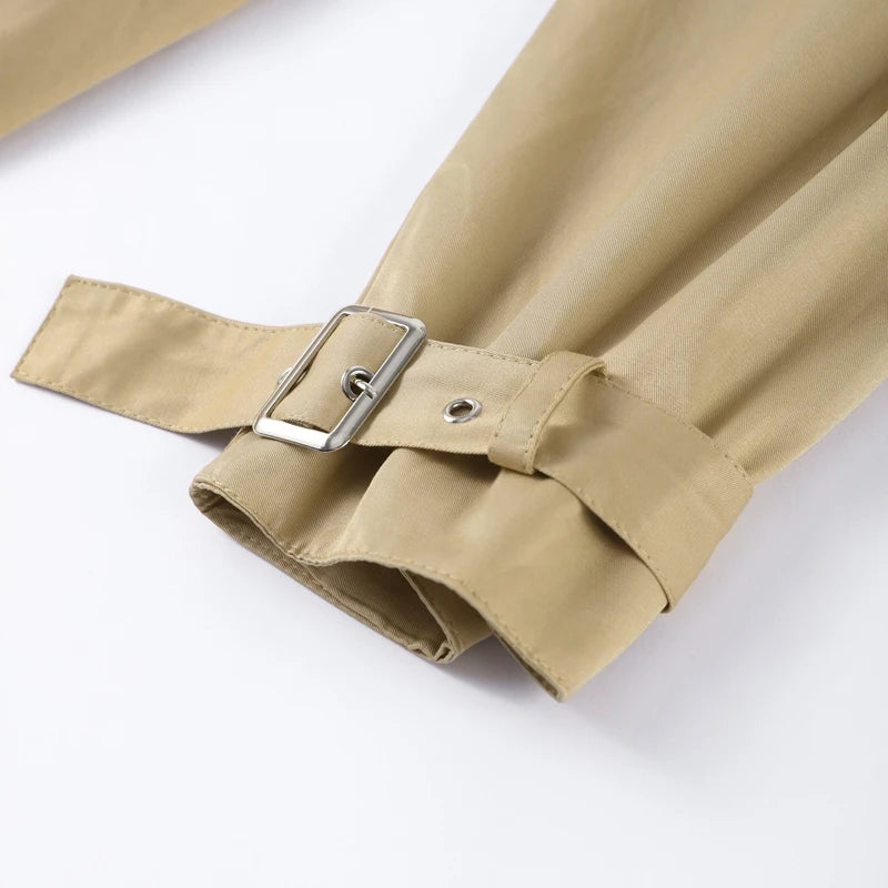 Oversize Long Single Breasted Womens Trench Coat