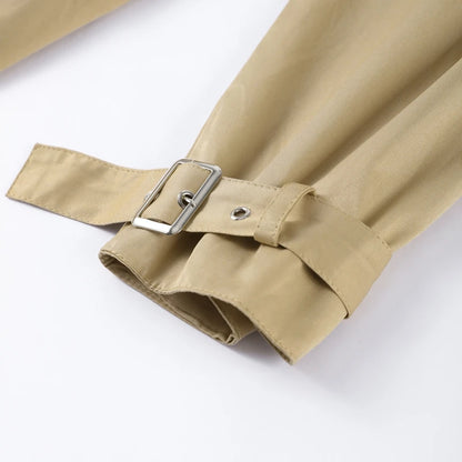 Oversize Long Single Breasted Womens Trench Coat