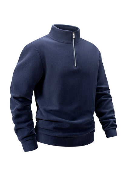 2025 Men S High Collar Hoodie Loose Fit Drawstring Sweatshirt With Elastic Cuffs For Winter
