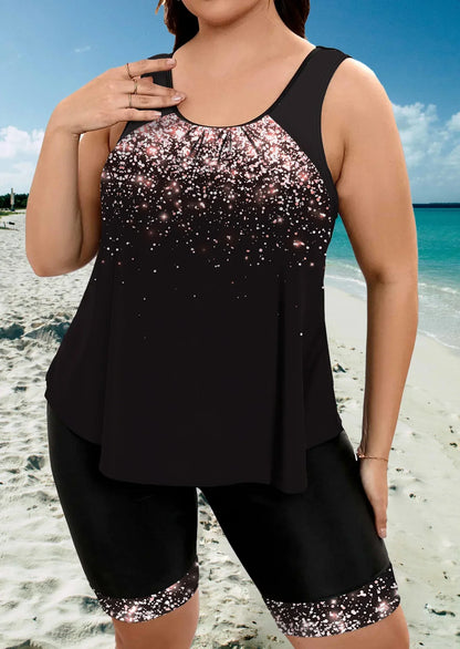 Navy Starfish Print Tankini Set Aesthetic