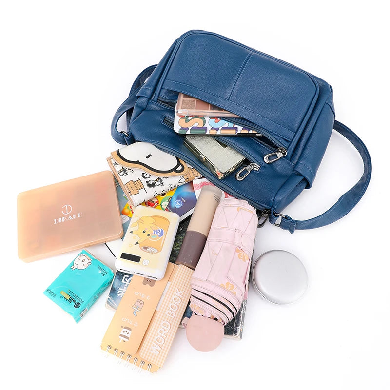 Rectangle Womens Soft Leather Handbags