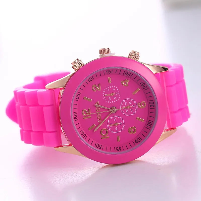 Crocodile Style Quartz Watches Unisex Casual Silicone Bands