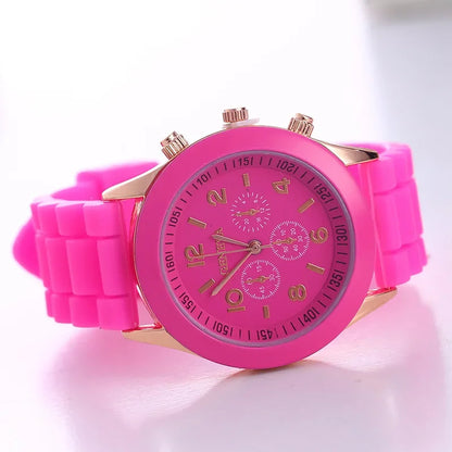 Crocodile Style Quartz Watches Unisex Casual Silicone Bands