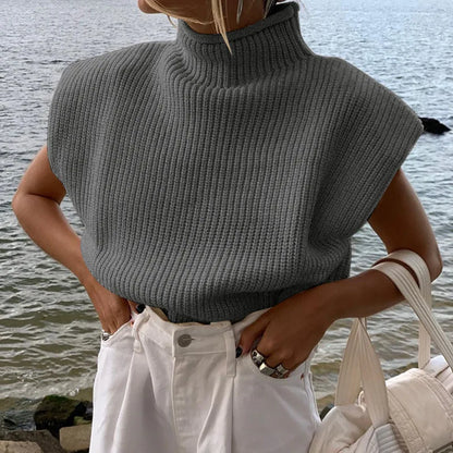 New Fashion Knitted Turtleneck Vests