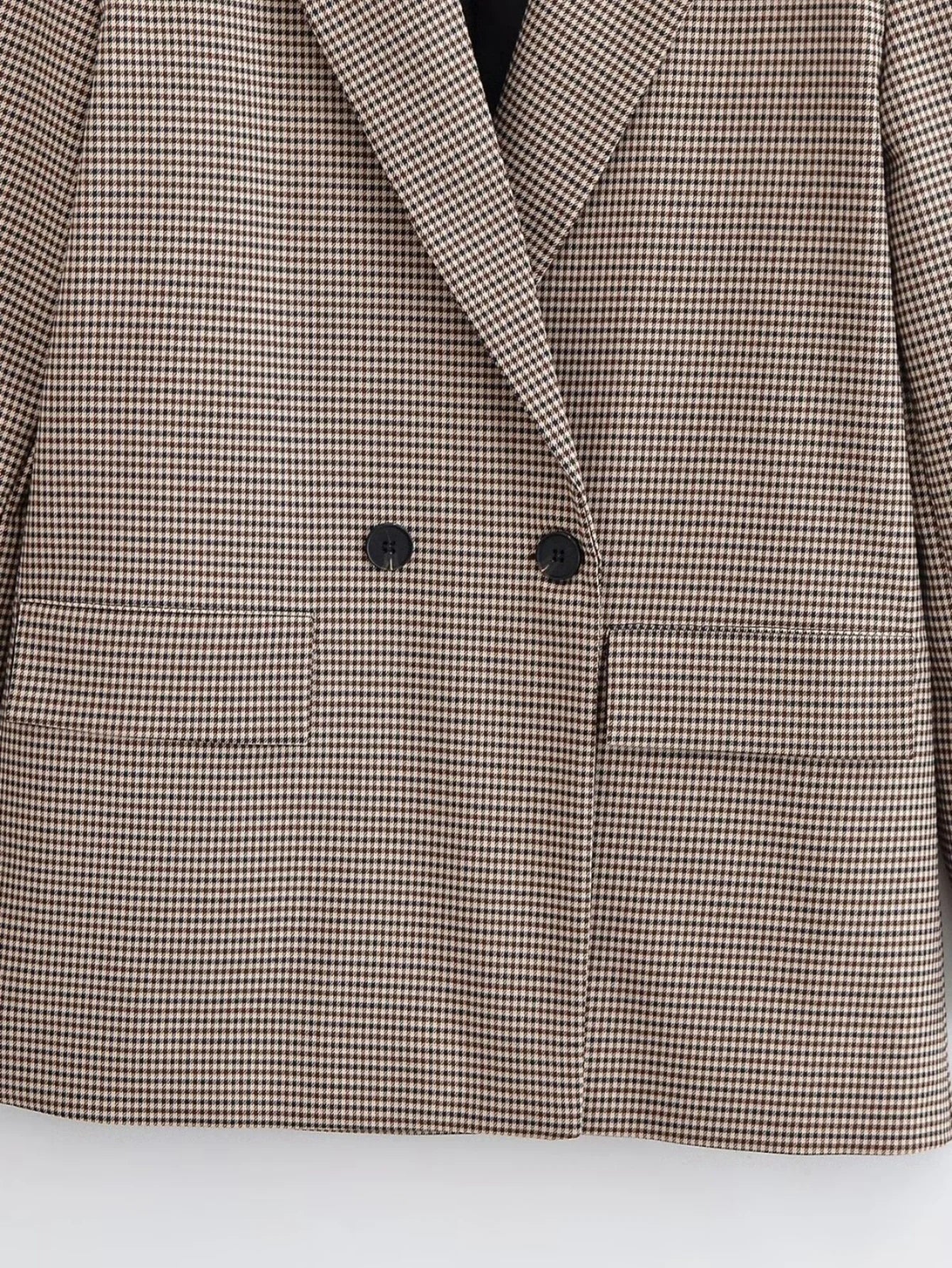 Double Breasted Plaid Jackets