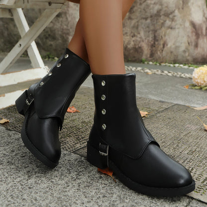 2026 Women’s Leather Ankle Boots - Autumn Casual Chelsea Boots