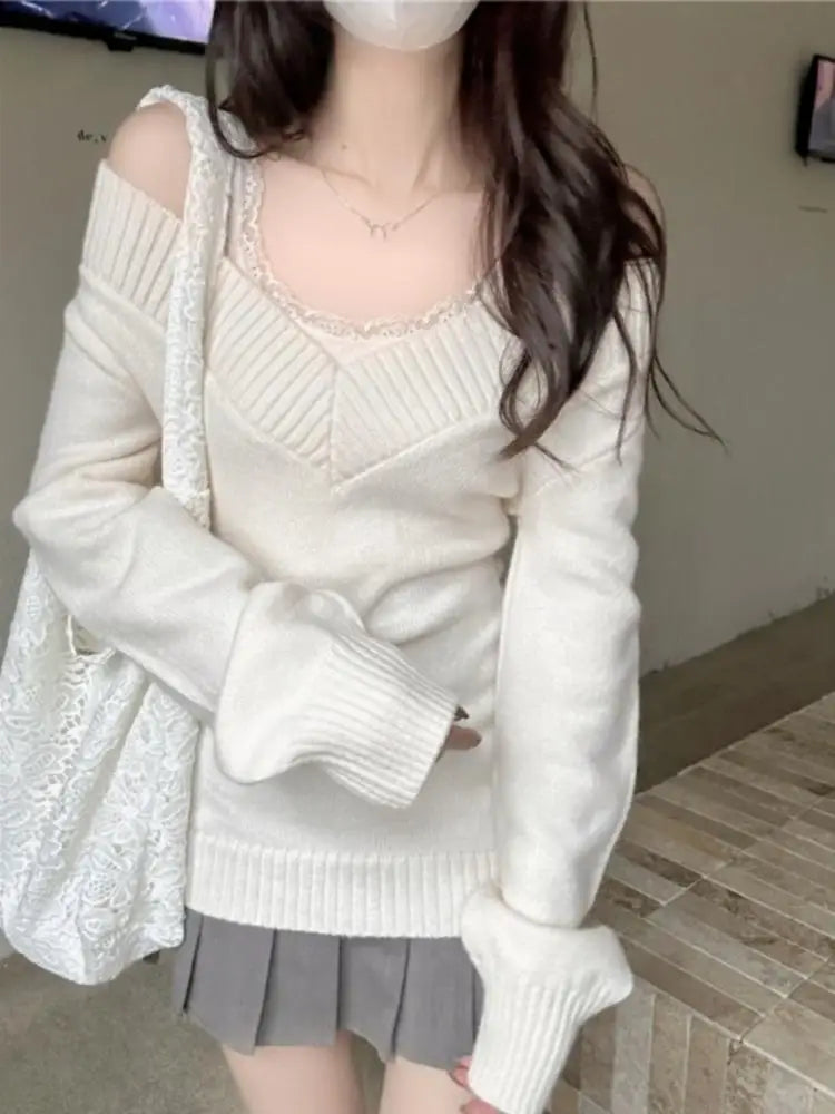 Womens V Neck Long Sleeve Slim Fit Sweaters