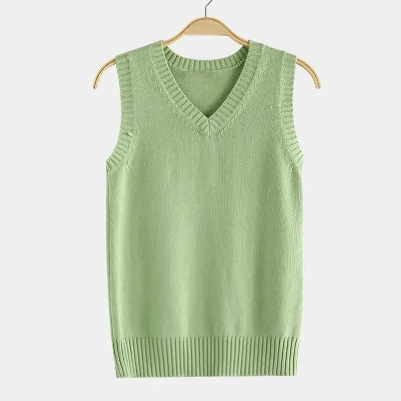Sleeveless Deep V Neck Cool Womens Tank Sweater