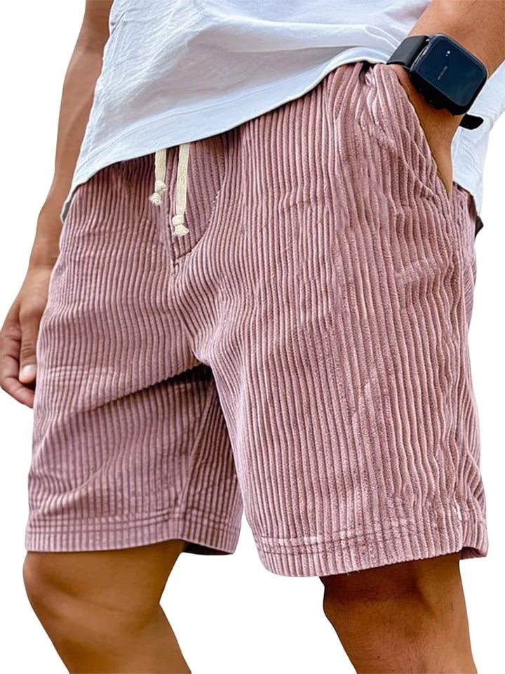 Vintage English Style Corduroy Casual Men Shorts