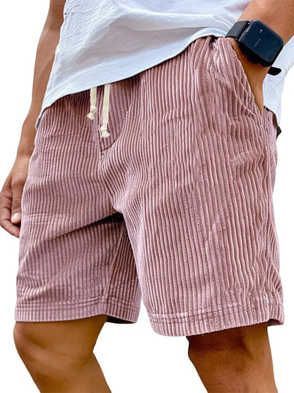 Vintage English Style Corduroy Casual Men Shorts