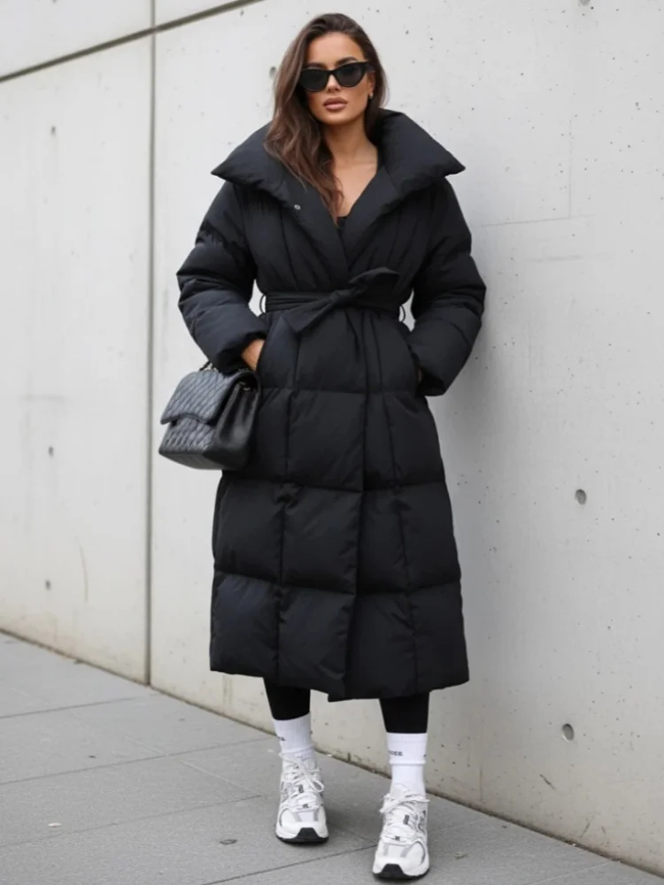 2025 New Womens Winter Parka Thick Warm Hooded Down Cotton Coat Loose Puffer Jacket Windproof Snow Overcoat With Pockets
