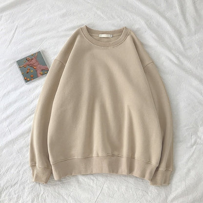 Unisex Basic Fleece Oversized Crewneck Sweatshirts