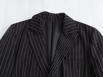 Casual Office Fashion Striped Blazers