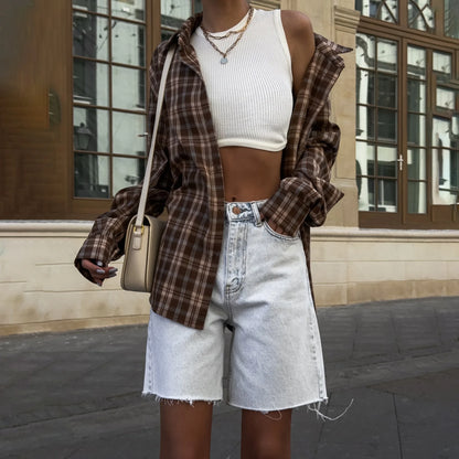 Beading Fashion Irregular Stretch Denim Short