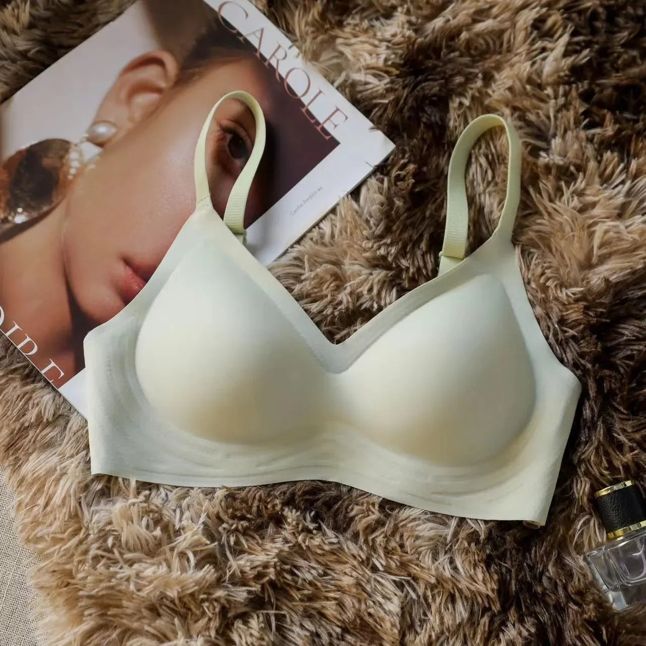 Large Push Up Bra For Women Thin Wireless Modesty Bra For Comfortable Support