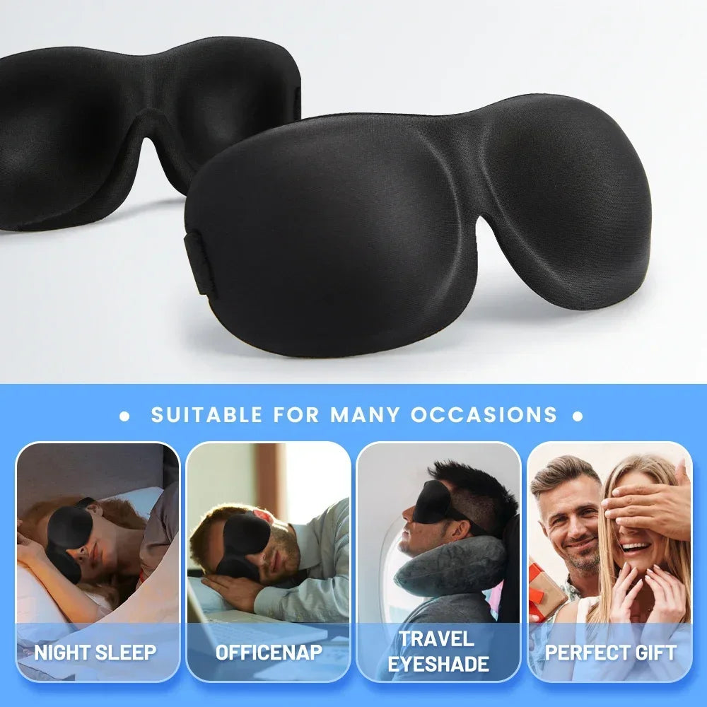 Light Blocking 3D Sleep Mask Soft Breathable Eye Cover