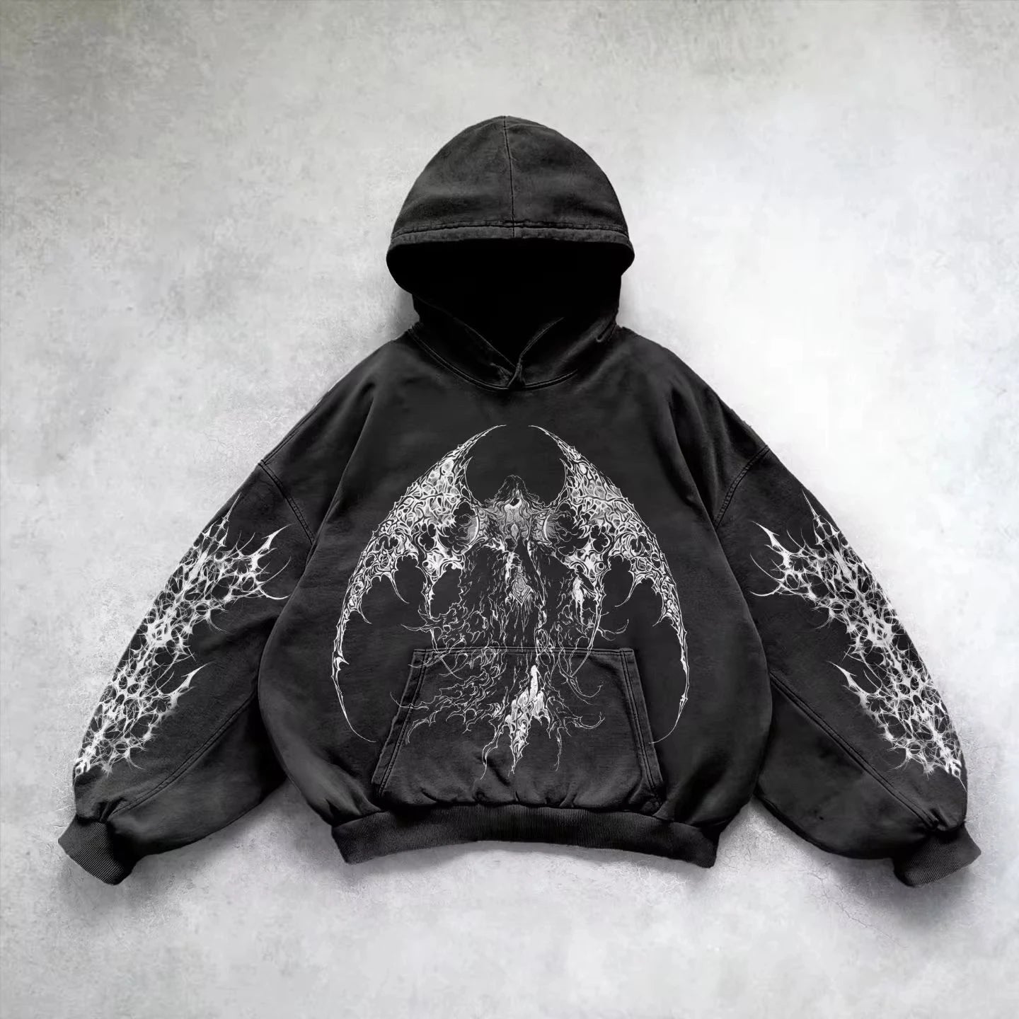 Dont Hurt My Heart Retro Skull Print Casual Hoodies