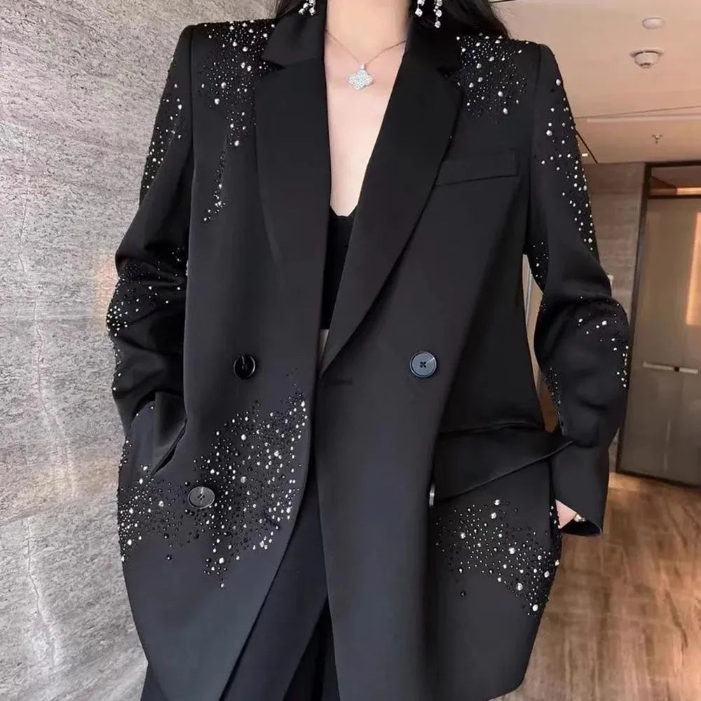 Luxury Rhinestone Design Blazer Jackets