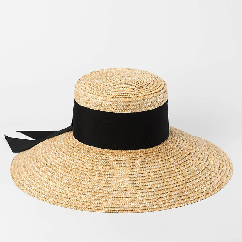 Hepburn Vintage Design Elegant Straw Sun Cap Hat