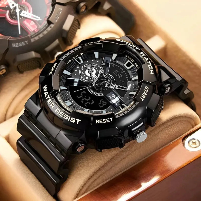 Mens Casual Muscular Sport Digital Analog Watch