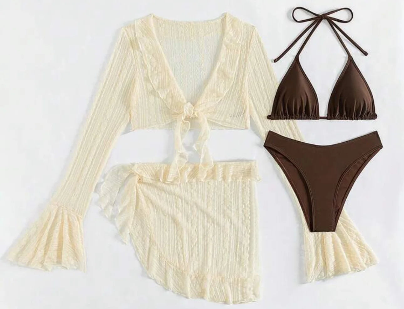 2025 Fashion Strappy Bikini Set Bohemian Sexy Two Piece Swimwear For Women