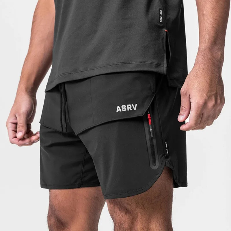 Breathable Quick Dry 2 In 1 Mens Gym Shorts