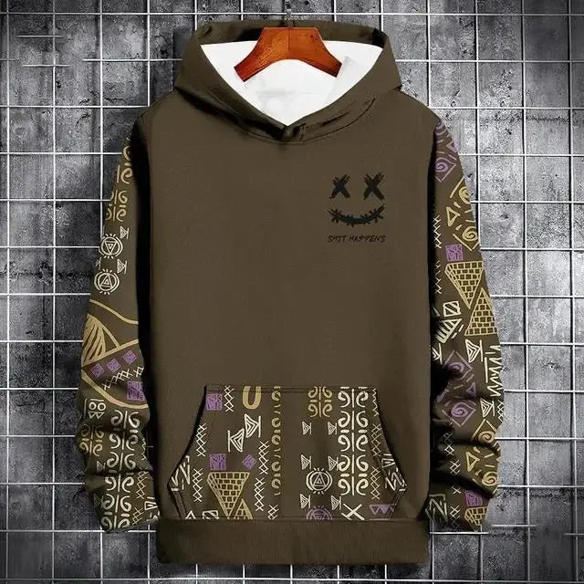 Imessage Print Oversized Hoodie Unisex Streetwear Sweatshirt For Men Women