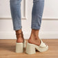 New Season Design High Heel Chunky Platform Women Slippers