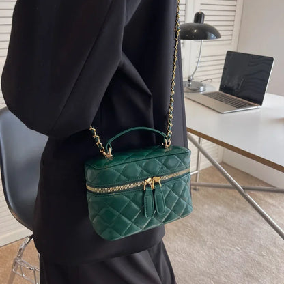 Luxury Mini Box Handbag For Women Suitcase Shaped Designer Tote Clutch Bag