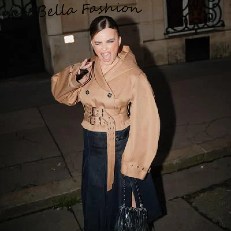 Oversize Long Single Breasted Womens Trench Coat