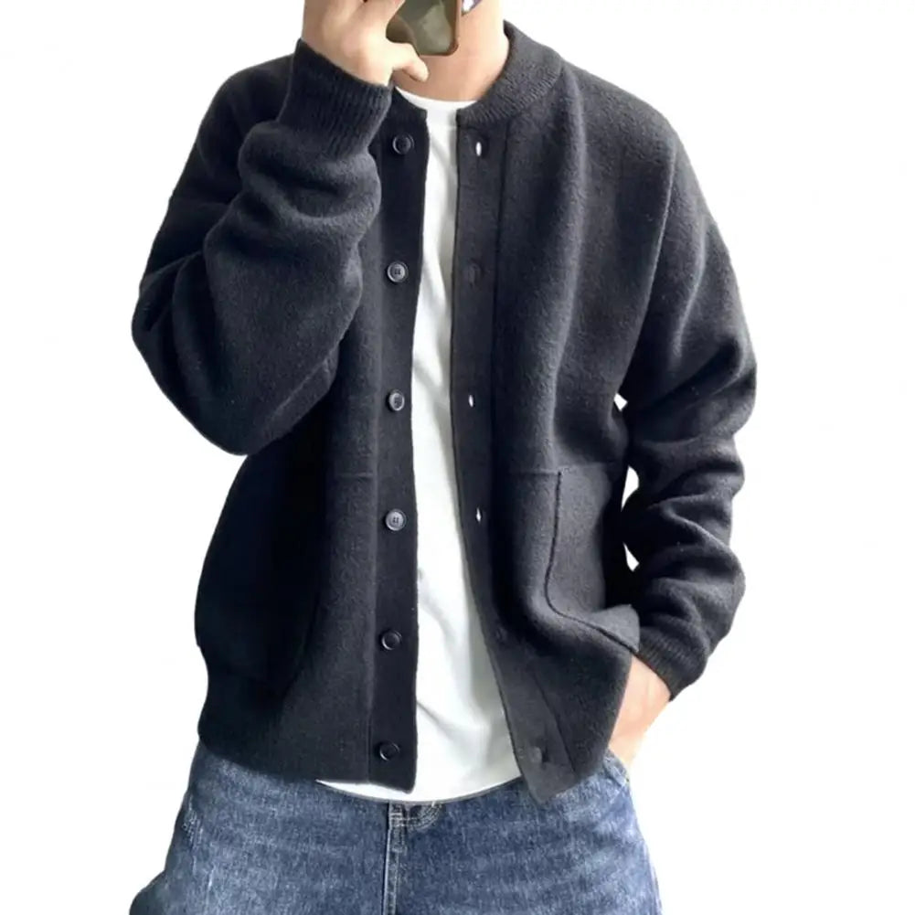 Thick Sweater Cardigans For Women Winter Handmade Knitted Sweater Balloon Long Sleeve Boho Sweater Coat Oversize Outerwear