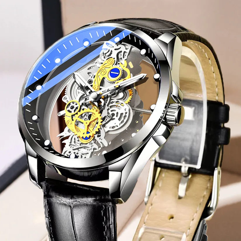 Super Creative Half Transparent Quartz Men Watches