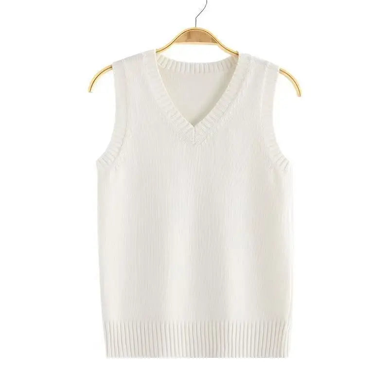 Sleeveless Deep V Neck Cool Womens Tank Sweater