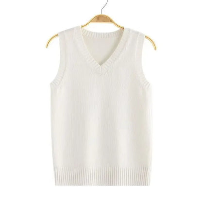 Sleeveless Deep V Neck Cool Womens Tank Sweater