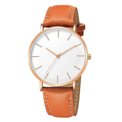 Mens Casual Ultra Thin Black Dial Analog Watches