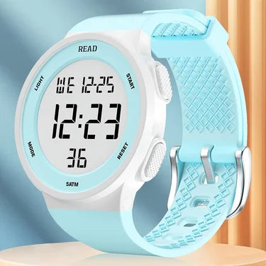 Minimalist Sporty Vibes - Trendy All-White Digital Watch