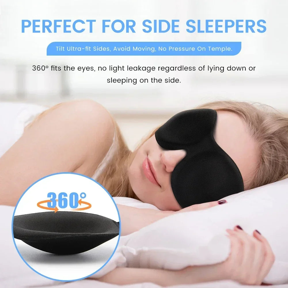 Light Blocking 3D Sleep Mask Soft Breathable Eye Cover