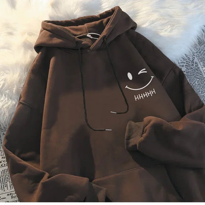 Loose Style Warm Simple Autumn Winter Hoodies
