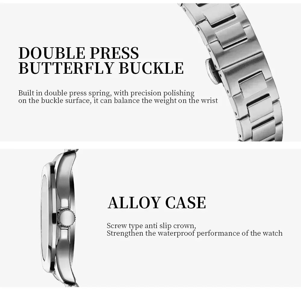 Mens 3bar Water Resistance Luxury Leather Band Watches