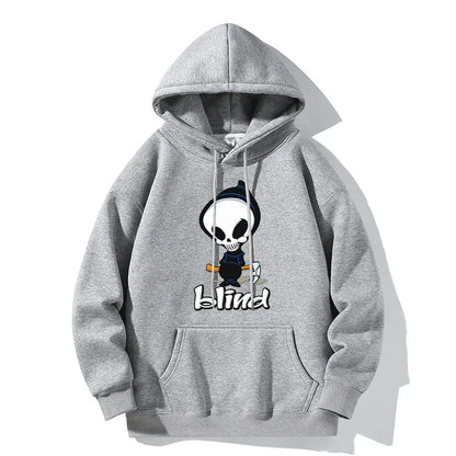 Plus Size Casual Skull Head Printed Crew Neck Sweatshirts