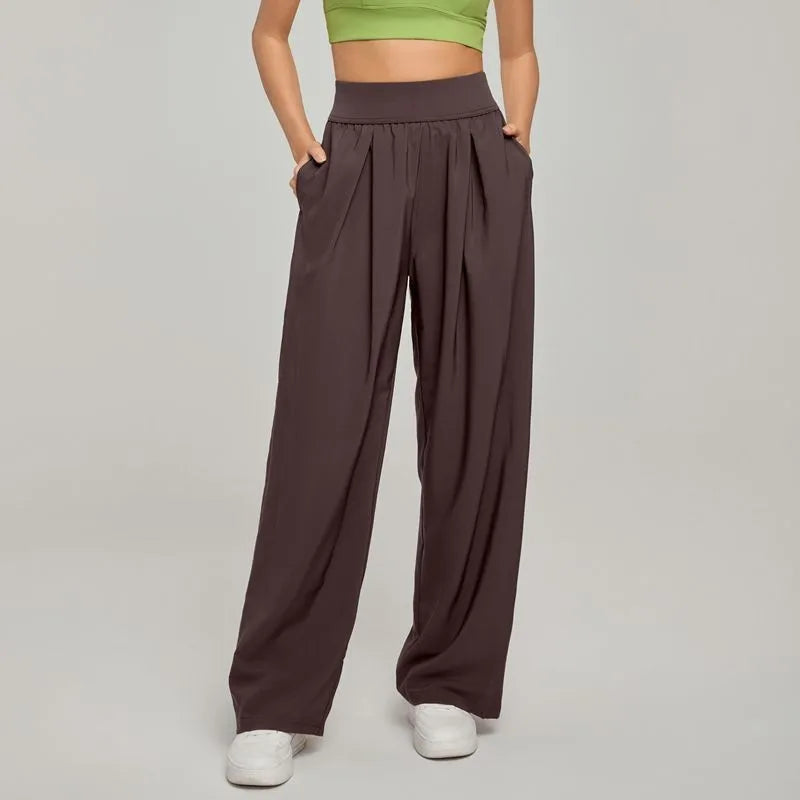California Summer Street Style Wide Leg High Waist Pants