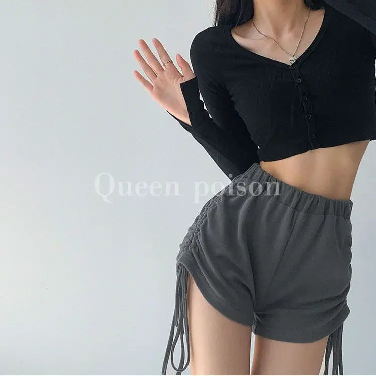 Drawstring Loose Outdoor Sports Shorts For Women